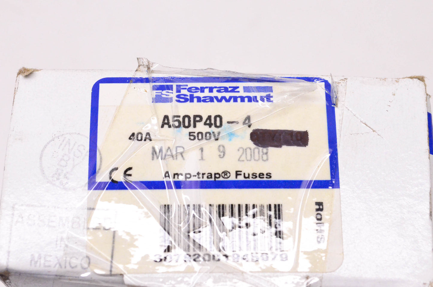 Ferraz Shawmut A50P40-4 40 Amp 500 Volt Amp-Trap Fuse NOS