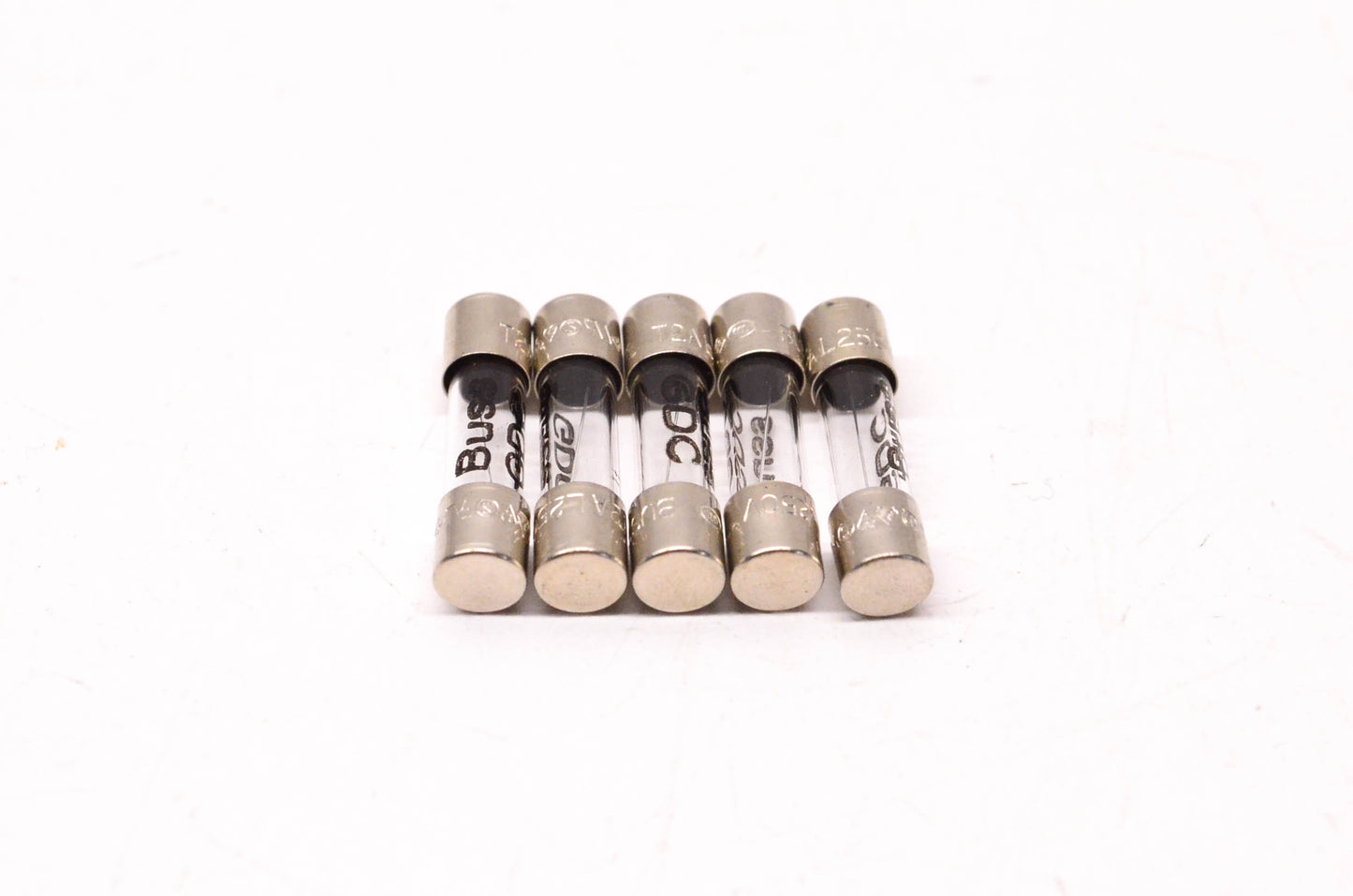 Cooper Bussmann GDC-2A 250 Volt Slow-Blo Glass Fuses Qty 5 NOS