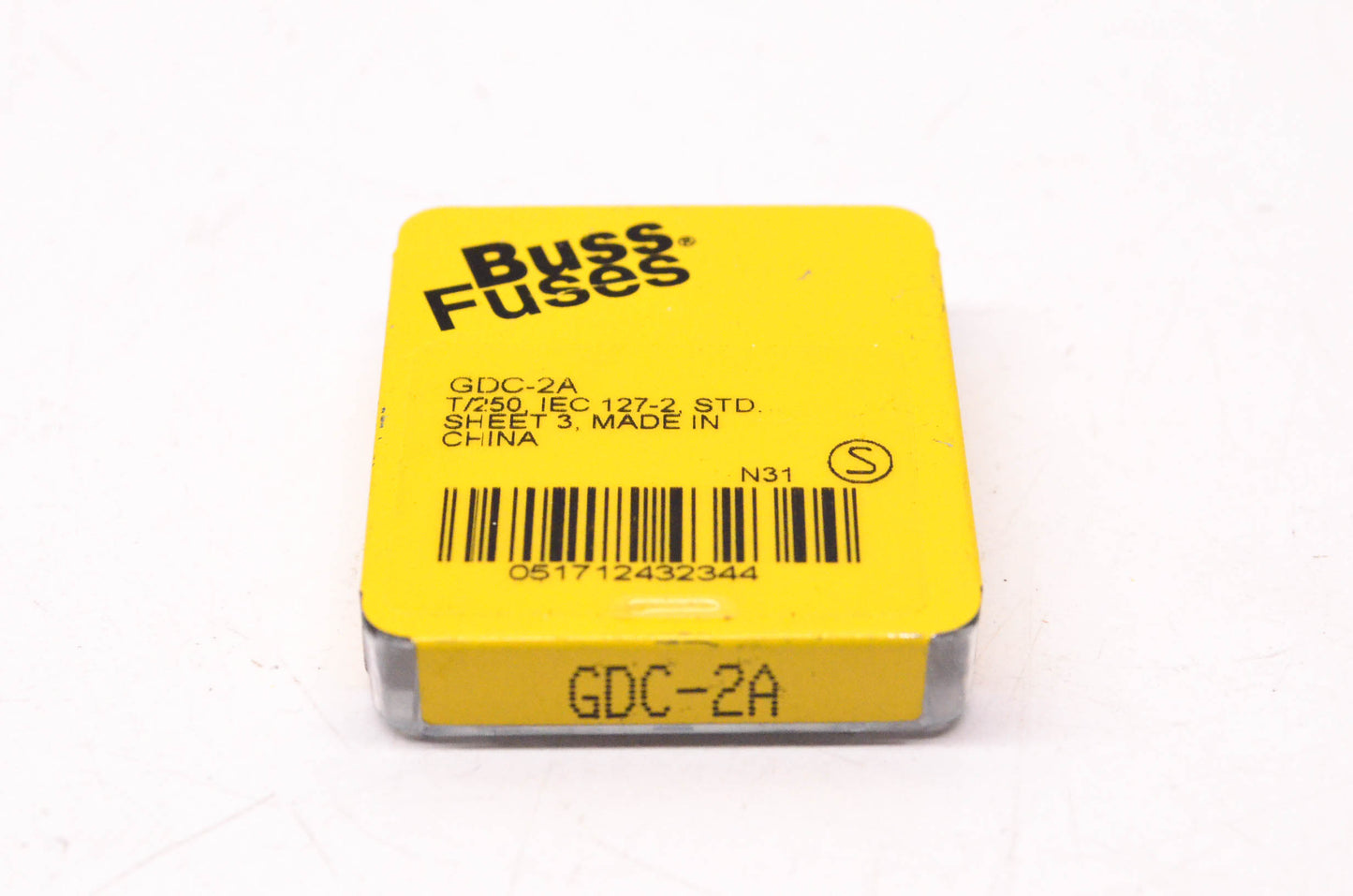Cooper Bussmann GDC-2A 250 Volt Slow-Blo Glass Fuses Qty 5 NOS