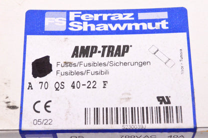 Ferraz Shawmut A70QS40-22F 40 Amp 700 Volt AC Amp-Trap Fuse NOS