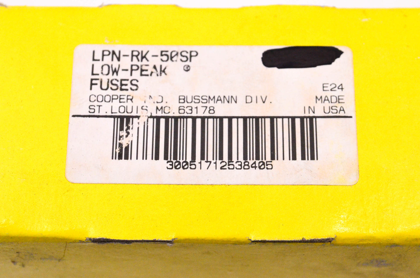Cooper Bussmann 50 Amp 250v AC Dual-Element Time-Delay Current Limiting Fuse NOS