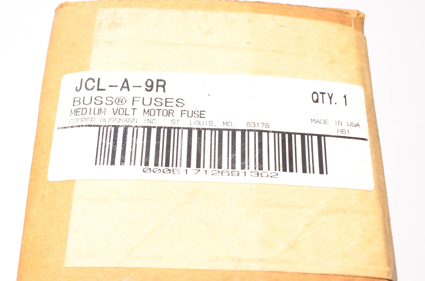 Cooper Bussmann JCL-A-9R 5.08KV AC 200 Amps Buss Fuse NOS