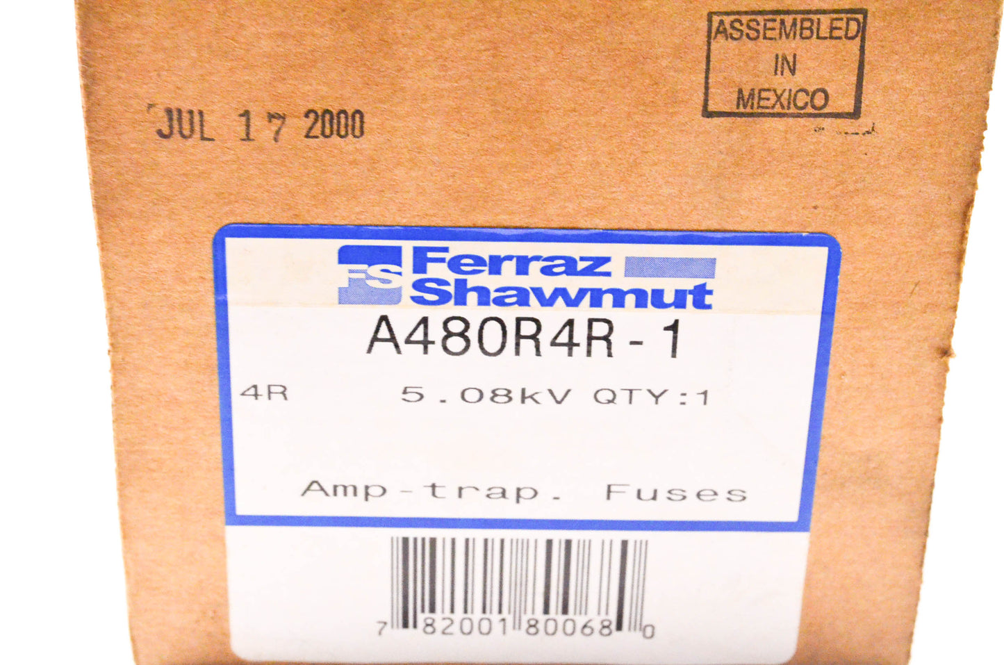 Ferraz Shawmut A480R4R-1 2400V/4800V 50/60Hz Current Limiting Amp-Trap Fuse NOS