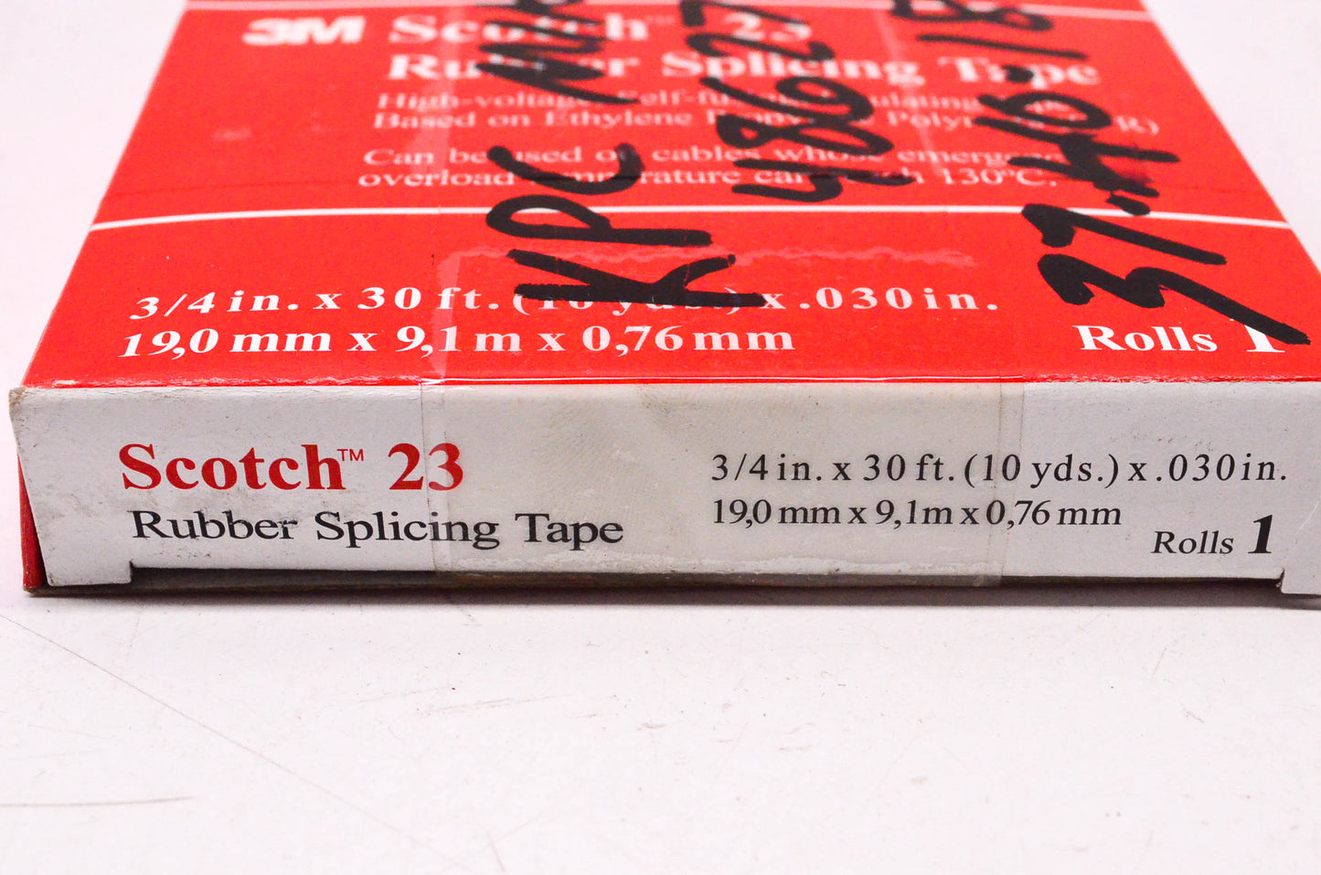3M Scotch 23, 54007150251 Rubber Splicing Tape 3/4" x 30' NOS