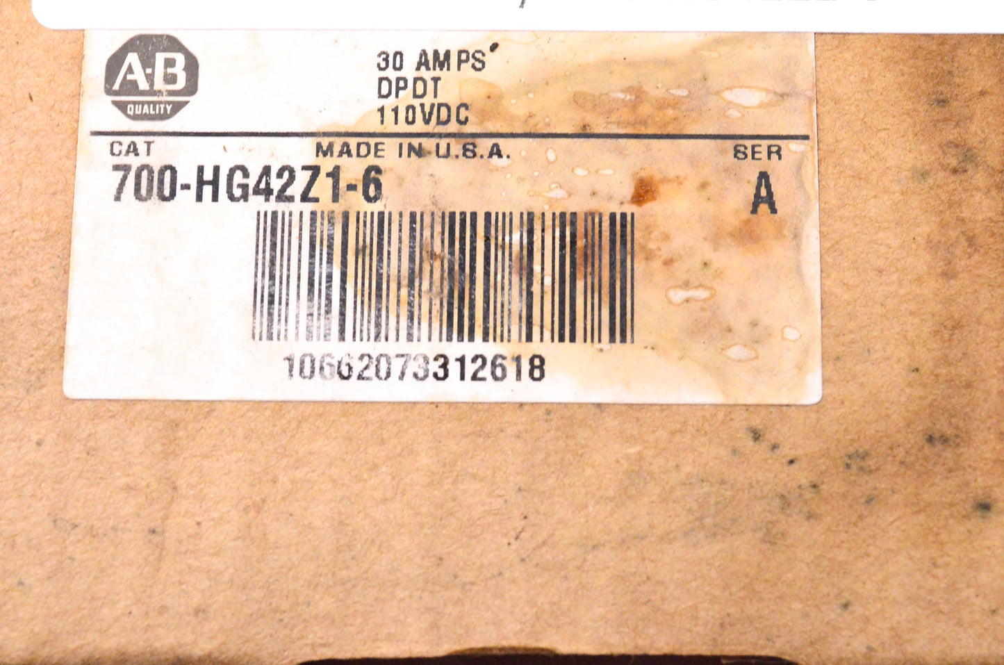 Allen Bradley 700-HG42Z1-6 Open Style Power Relay NOS