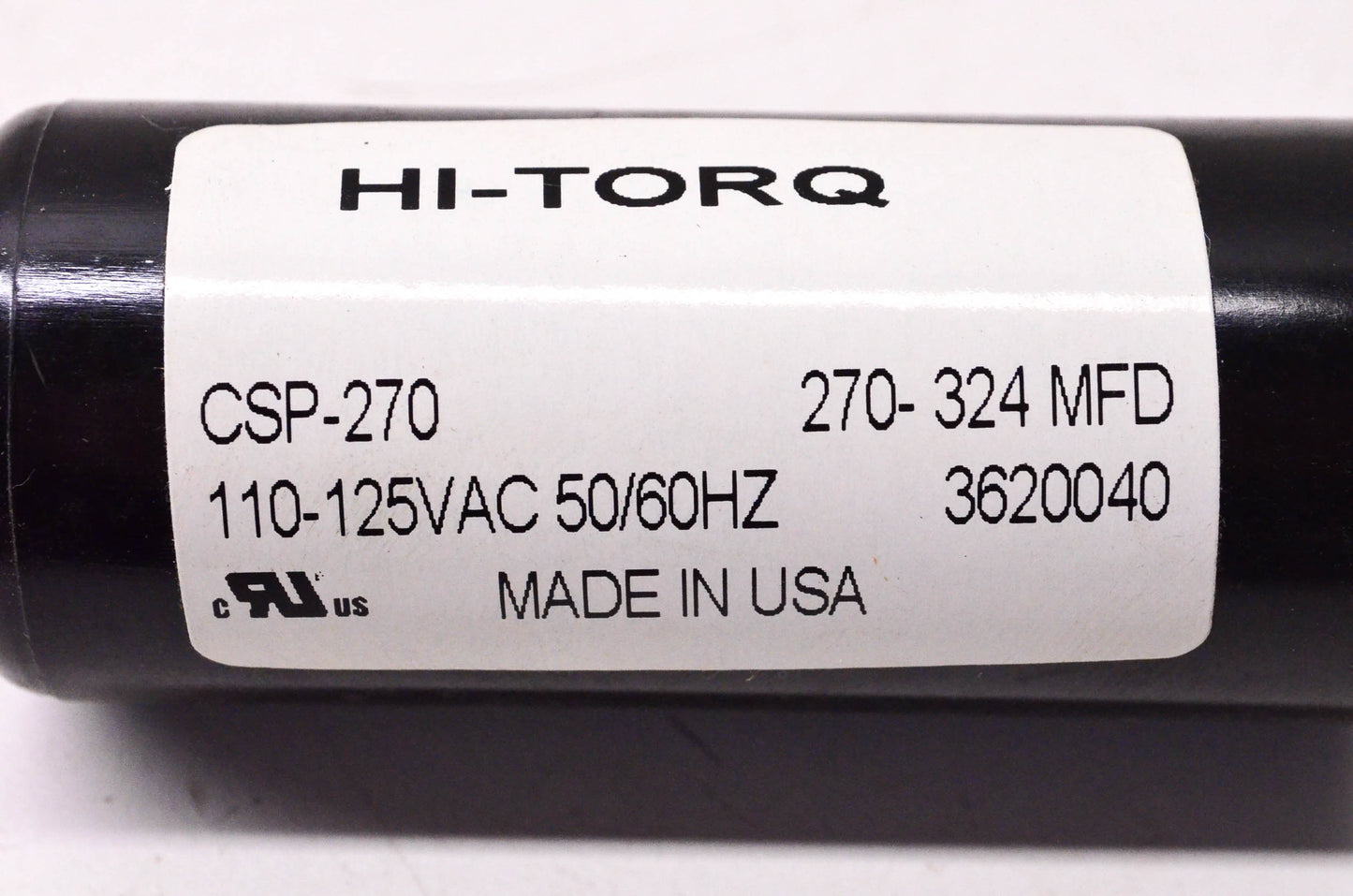 Hi-Torq CSP-270, 270-324 MFD 110-125 VAC 50/60HZ Start Capacitor NOS