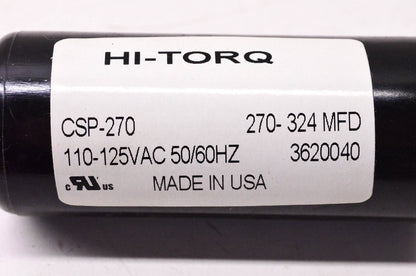 Hi-Torq CSP-270, 270-324 MFD 110-125 VAC 50/60HZ Start Capacitor NOS