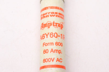 Ferraz Shawmut A6Y60-1R 60 Amp 600 Volt Amp-Trap Fuse NOS
