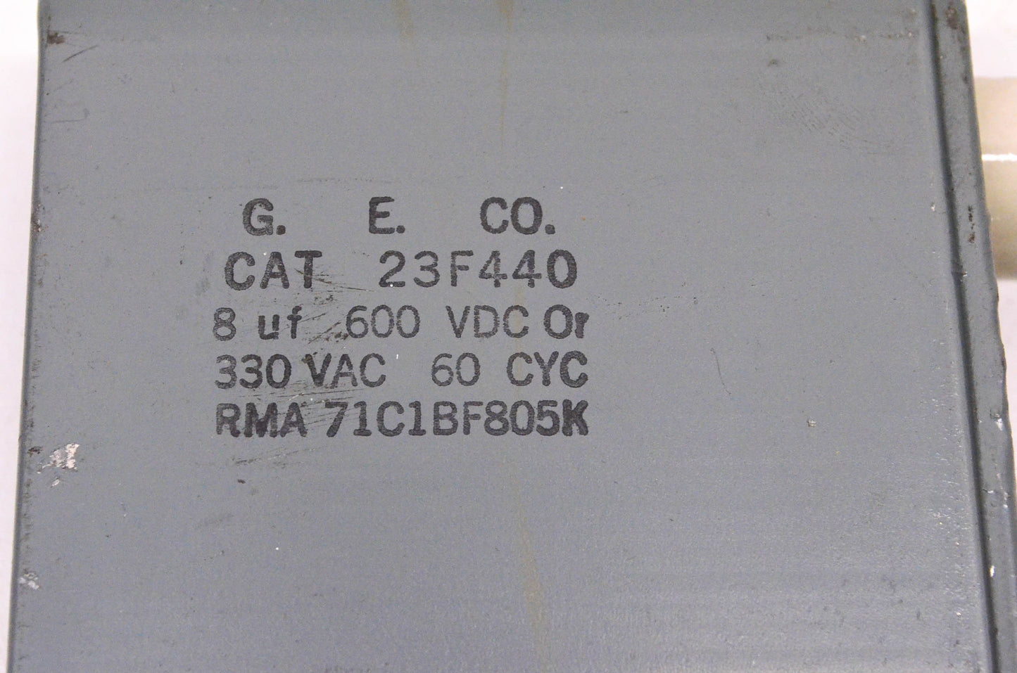 General Electric 23F440 8uF 600 Volt DC or 330 Volt AC Capacitor NOS