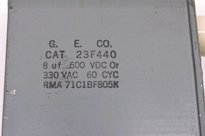 General Electric 23F440 8uF 600 Volt DC or 330 Volt AC Capacitor NOS