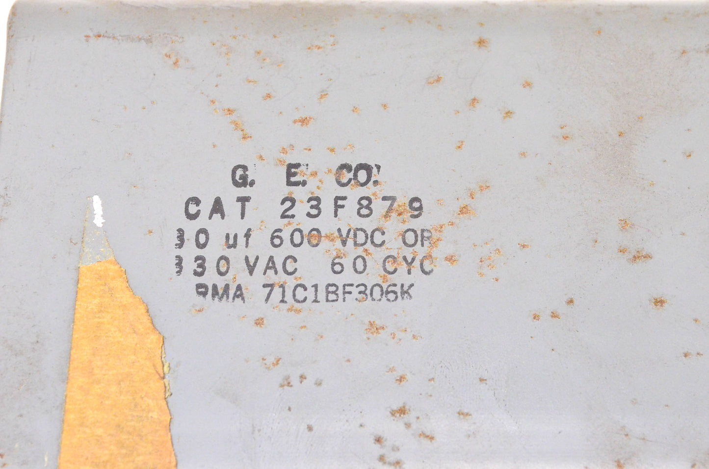 General Electric 23F879 30uF 600 Volt DC or 330 Volt AC Capacitor