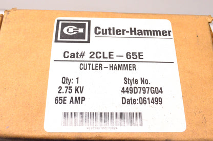 Cutler-Hammer 449D797G04, 2CLE-65E 65E Amp 2.75KV Current Limiting Fuse NOS