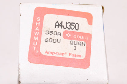 Gould A4J350 350 Amp 600 Volt AC or Less Class J Amp-Trap Fuse NOS