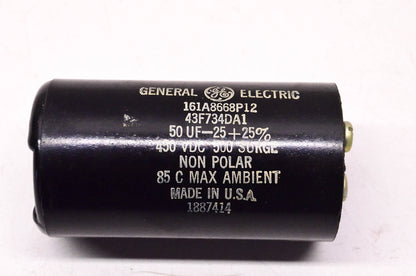 General Electric 161A8668P12, 43F734DA1 50uF 450 Volt DC Capacitor NOS