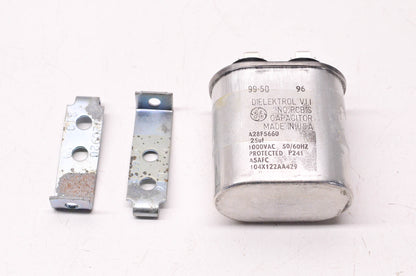 General Electric 25uF 1000 Volt AC 50/60HZ Capacitor W/ Hold Down Clamps NOS