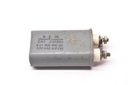 General Electric 23F894 2uF 600VDC or 330VAC Capacitor NOS