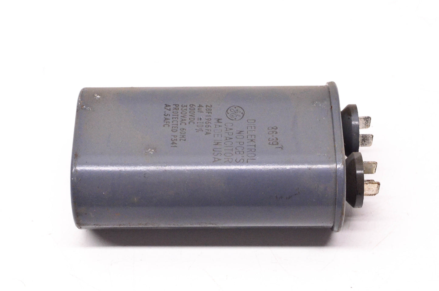 General Electric 28F1966FA 4uF 600VDC or 330VAC 60HZ Capacitor NOS