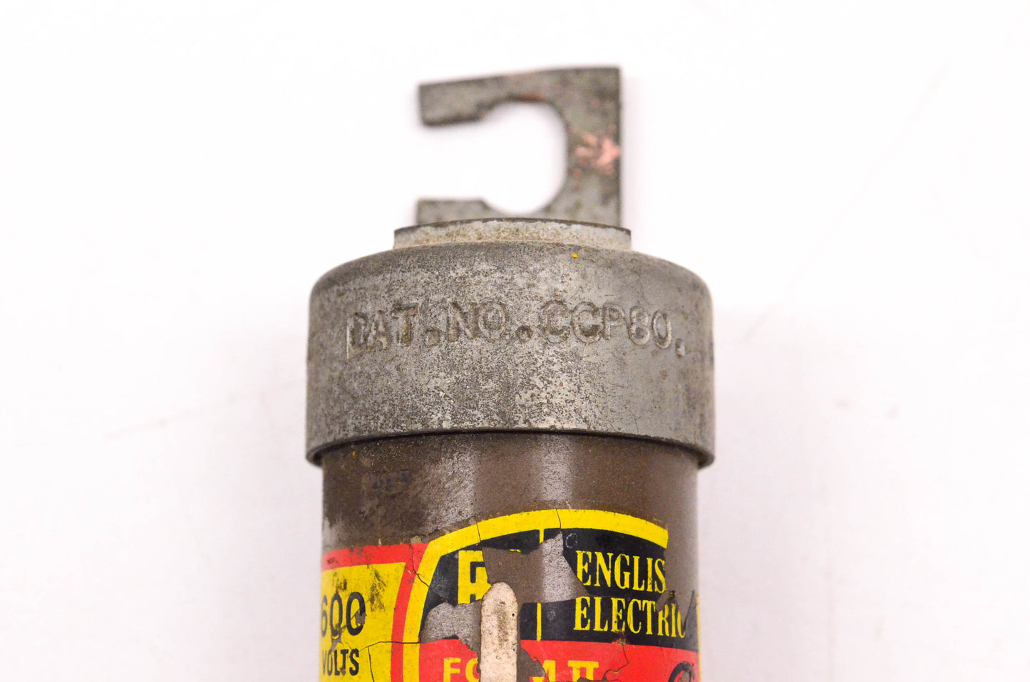 English Electric CCP80 80 Amp 600 Volt Bolt on Fuse NOS