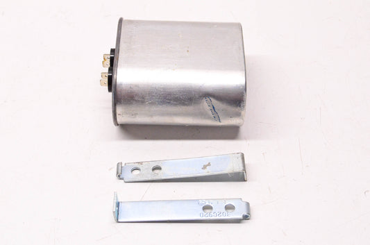 General Electric 2uF 1500 Volt AC 50/60HZ Capacitor W/ Hold Down Clamps NOS