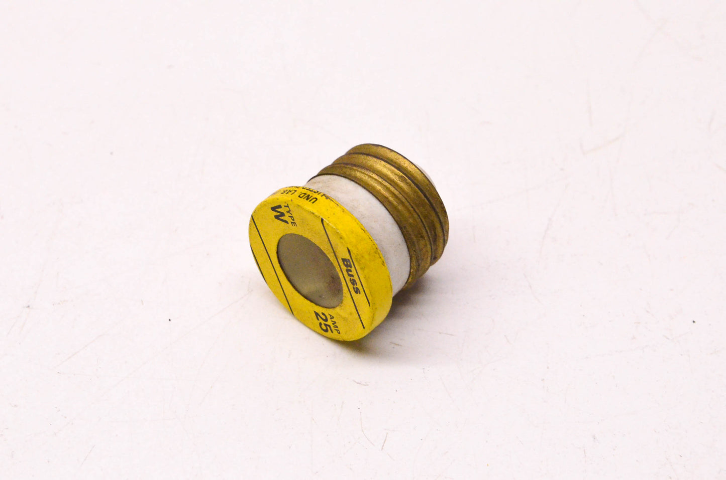 Cooper Bussmann W-25 25 Amp Fast-Acting Edison Base Fuse NOS