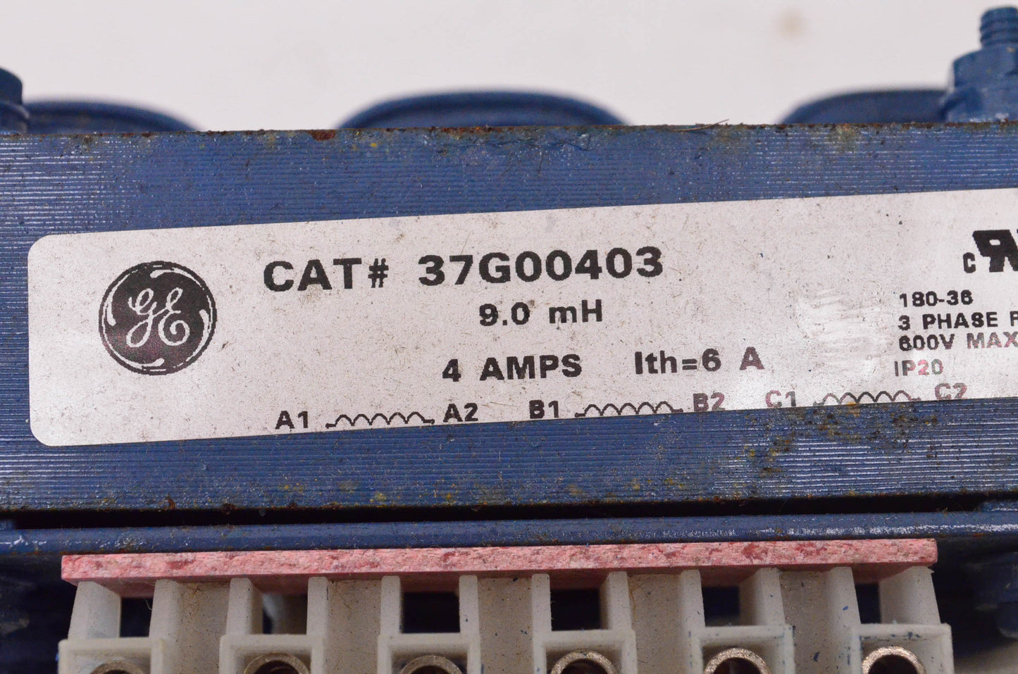 General Electric 37G00403 3 Phase Reactor 4 Amps 9.0mH 600 Volt 50/60Hz NOS