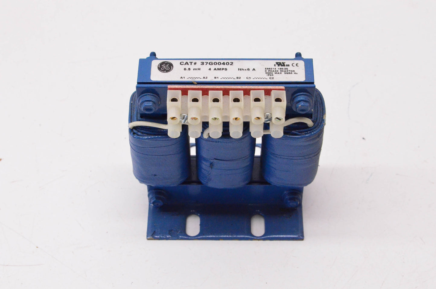 General Electric 37G00402 3 Phase Reactor 4 Amps 6.5mH 600 Volt 50/60Hz NOS