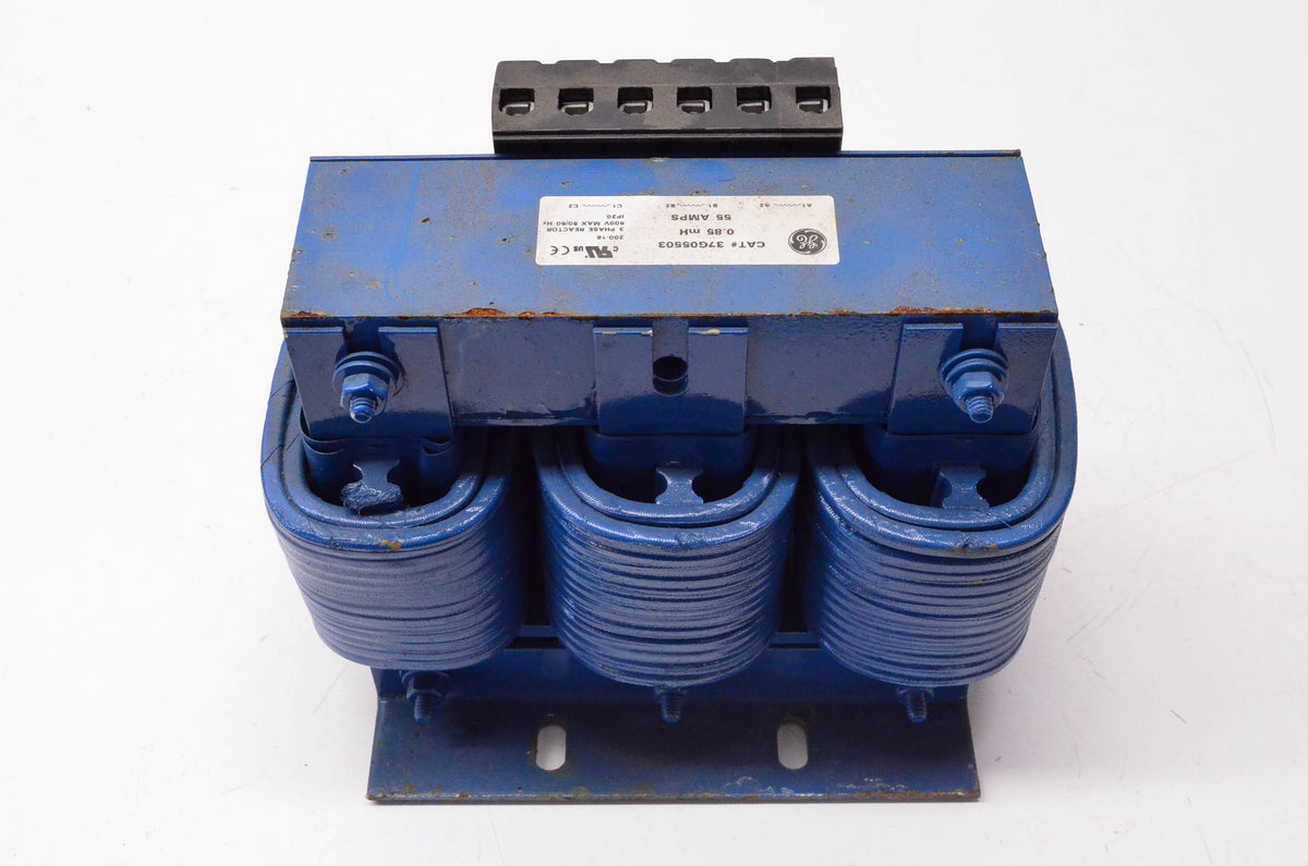 General Electric 37G05503 3 Phase Reactor 55 Amps .85mH 600 Volt 50/60Hz NOS
