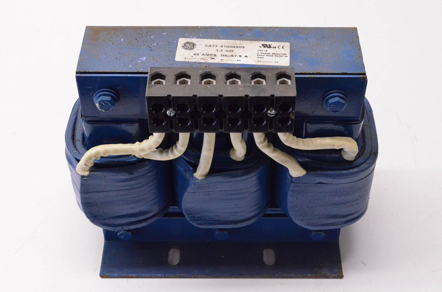 General Electric 37G04503 3 Phase Reactor 45 Amps 1.2mH 600 Volt 50/60Hz NOS