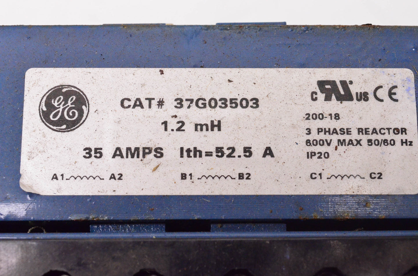 General Electric 37G03503 3 Phase Reactor 35 Amps 1.2mH 600 Volt 50/60Hz NOS