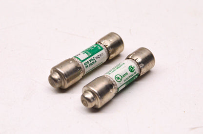 Cooper Bussmann FNQ-R-1/2 .5 Amp 600 Volt Time Delay Fuses Qty 2 NOS