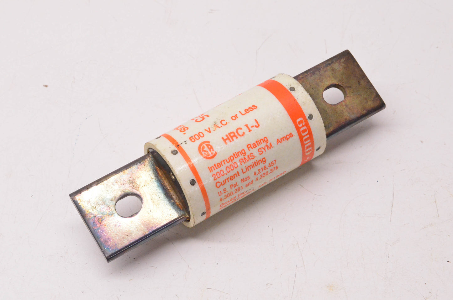 Gould A4J225 225 Amp 600 Volt AC or Less Class J Amp-Trap Fuse NOS