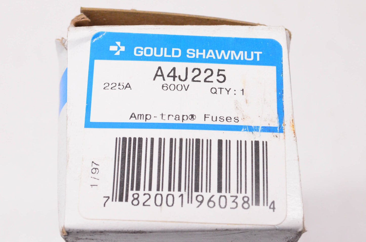 Gould A4J225 225 Amp 600 Volt AC or Less Class J Amp-Trap Fuse NOS