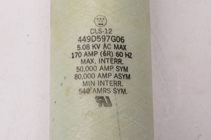 Westinghouse 449D597G06 170 Amp 5.08KV Westinghouse Fuse
