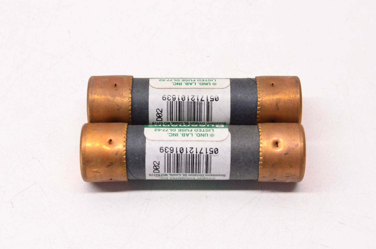 Cooper Bussmann NON-50 50 Amp 250 Volt AC One-Time Cartridge Fuse Qty 2 NOS
