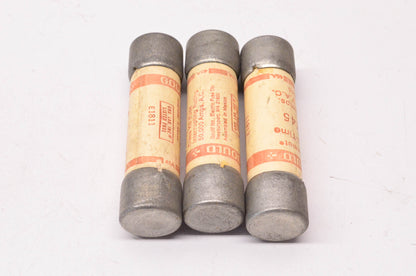 Gould OT45 45 Amp 250 Volt AC or Less One-Time Cartridge Fuse Qty 3 NOS