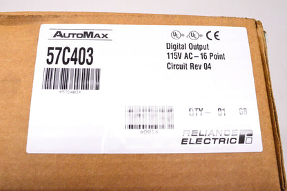 Reliance Electric 57C403 115 Volt AC 16 Point Output Module NOS