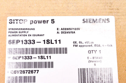 Siemens 6EP1333-1SL11 Siemens Power Supply NOS
