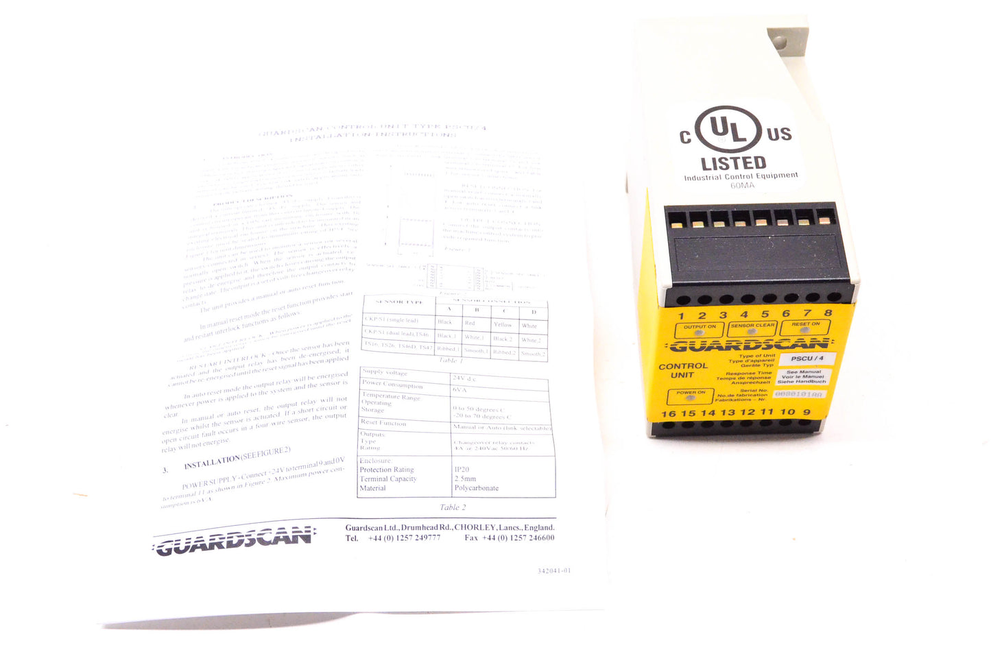 Guardscan PSCU/4, 0080101AA Control Unit NOS