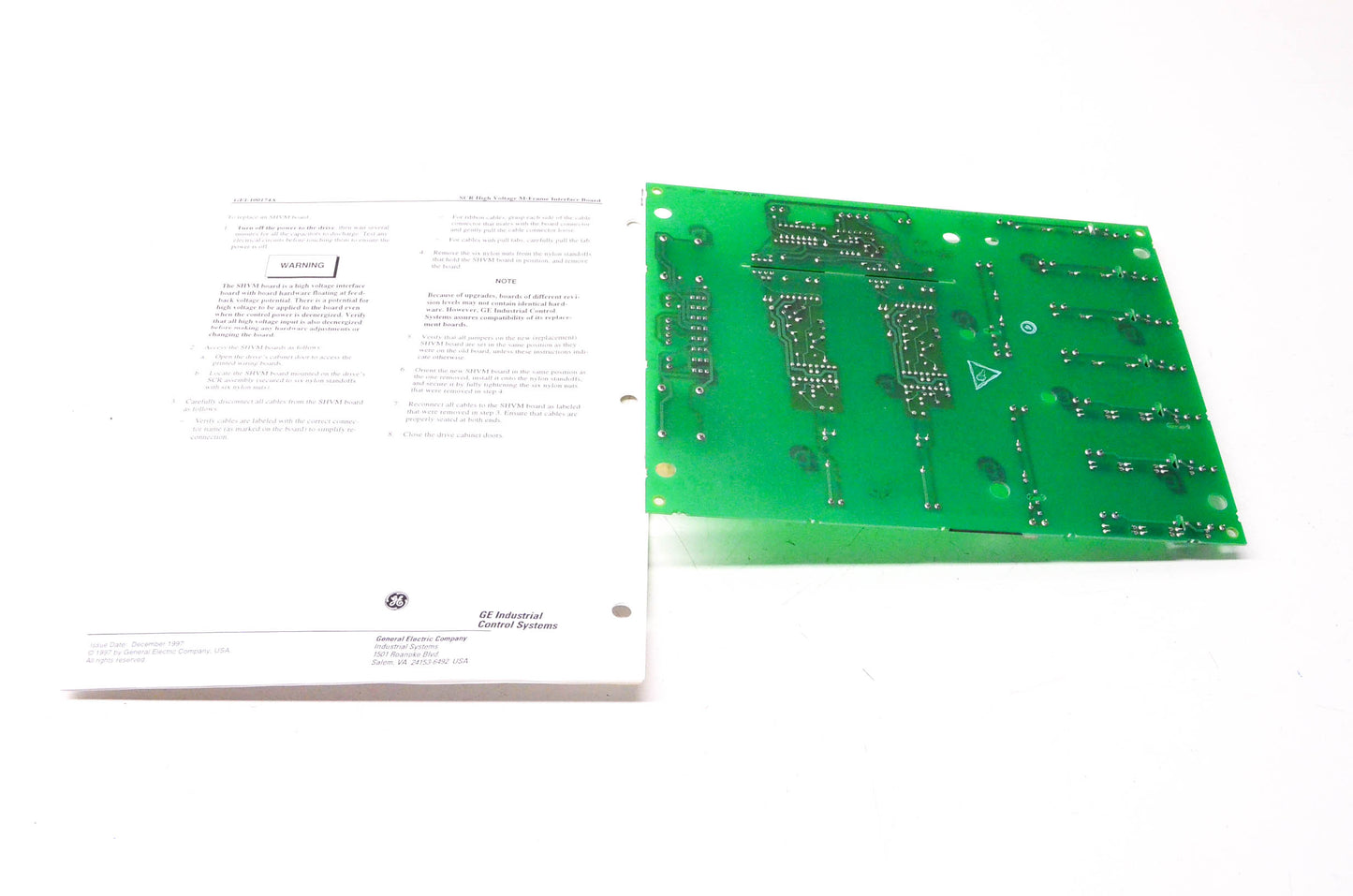 General Electric DS200SHVMG1A High Voltage M-Frame Interface Board NOS