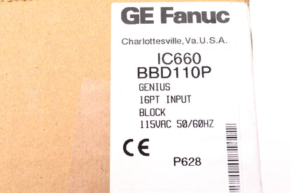 General Electric IC660BBD110P 16pt Input Block Module 115VAC 50/60Hz NOS