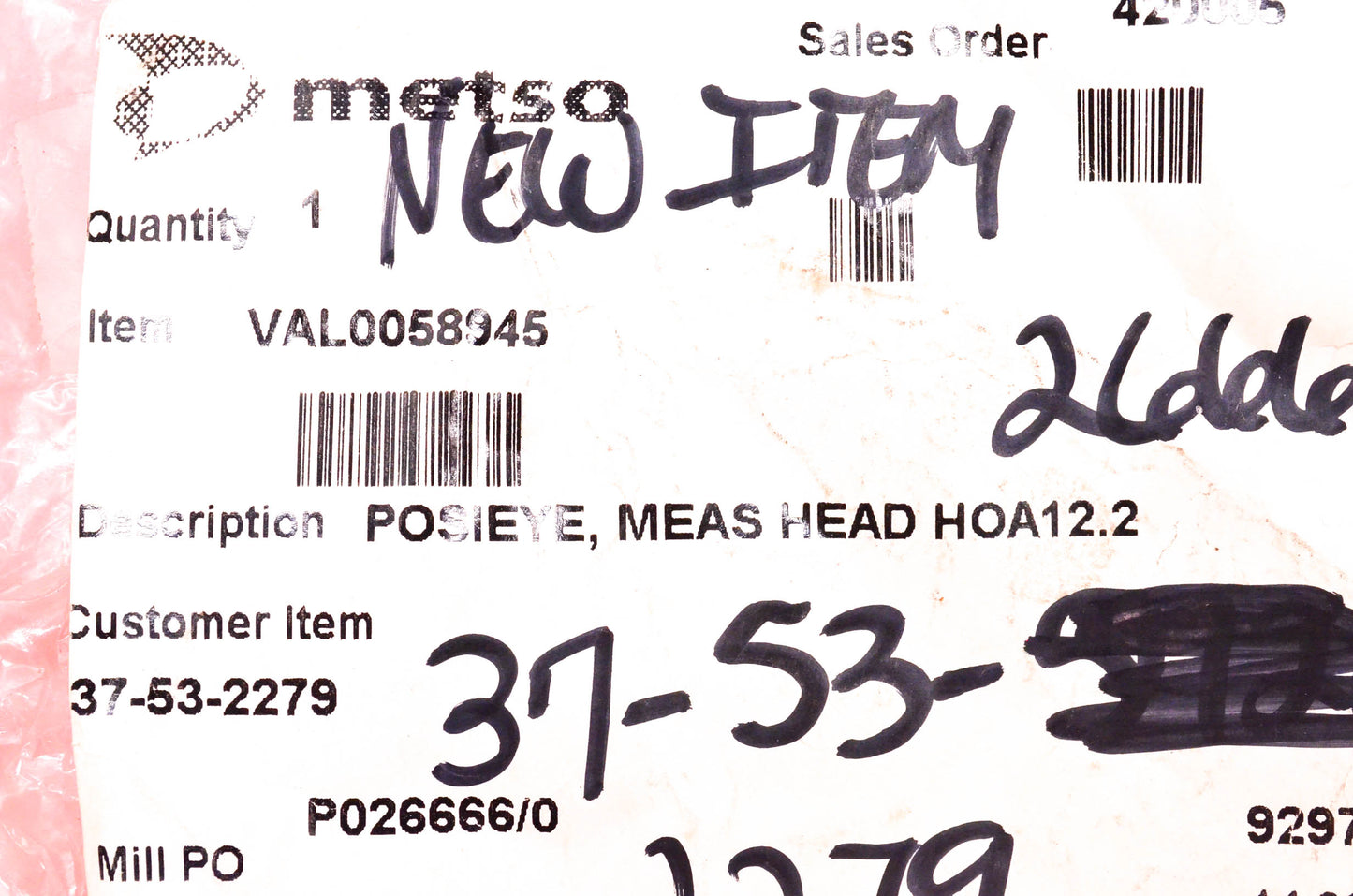 Metso VAL0058945 Posieye Plus Measurement Head HOA12.2 NOS