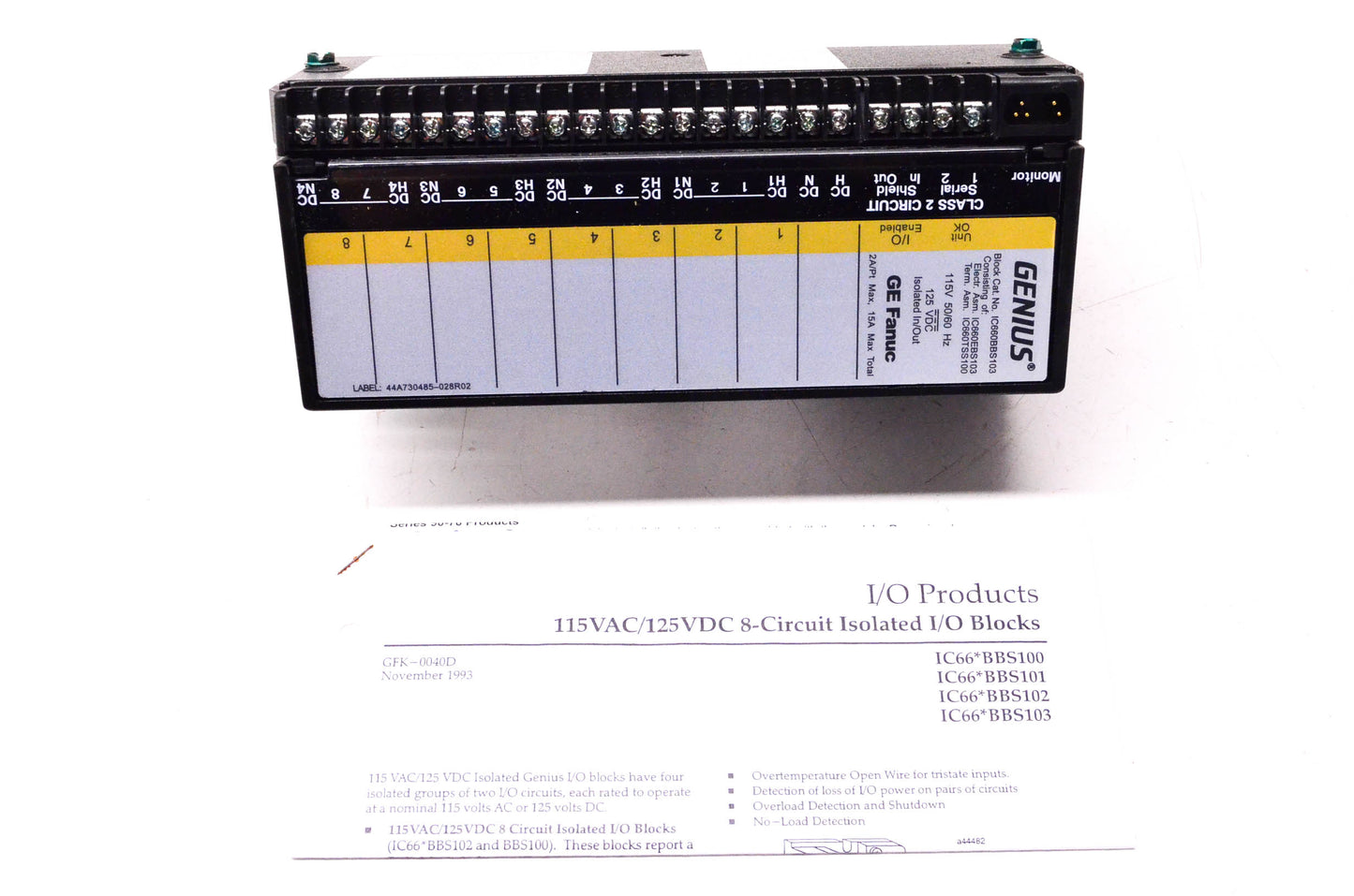 General Electric IC660BBS103R GE Fanuc Isolated I/o Module 115VAC/125VDC NOS