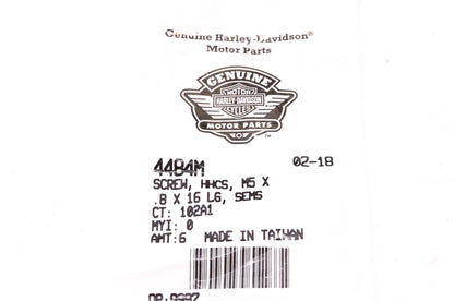 New OEM Harley-Davidson 4484M Screw Qty 6 NOS