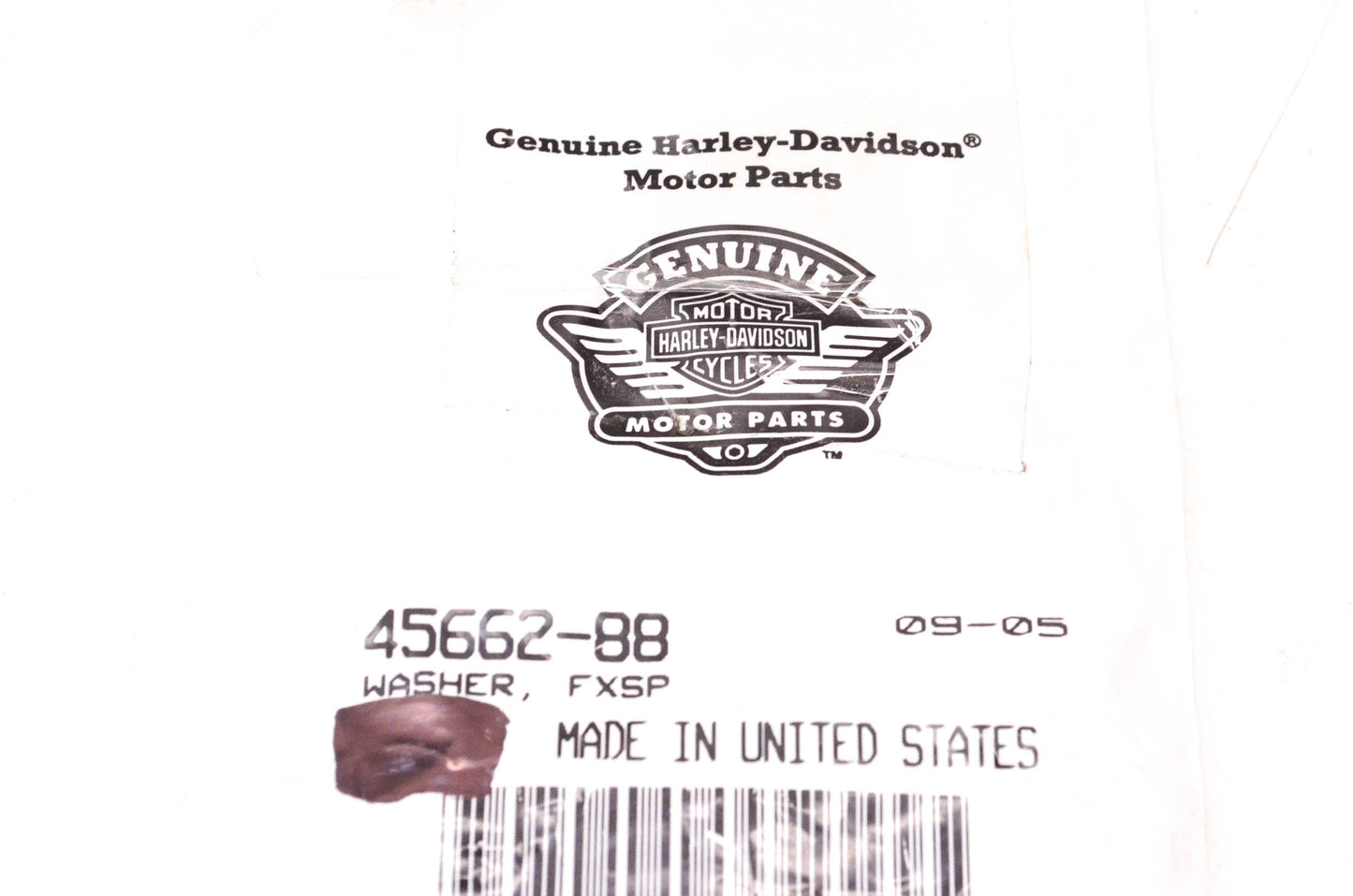 New OEM Harley-Davidson 45662-88 FXSP Washer NOS