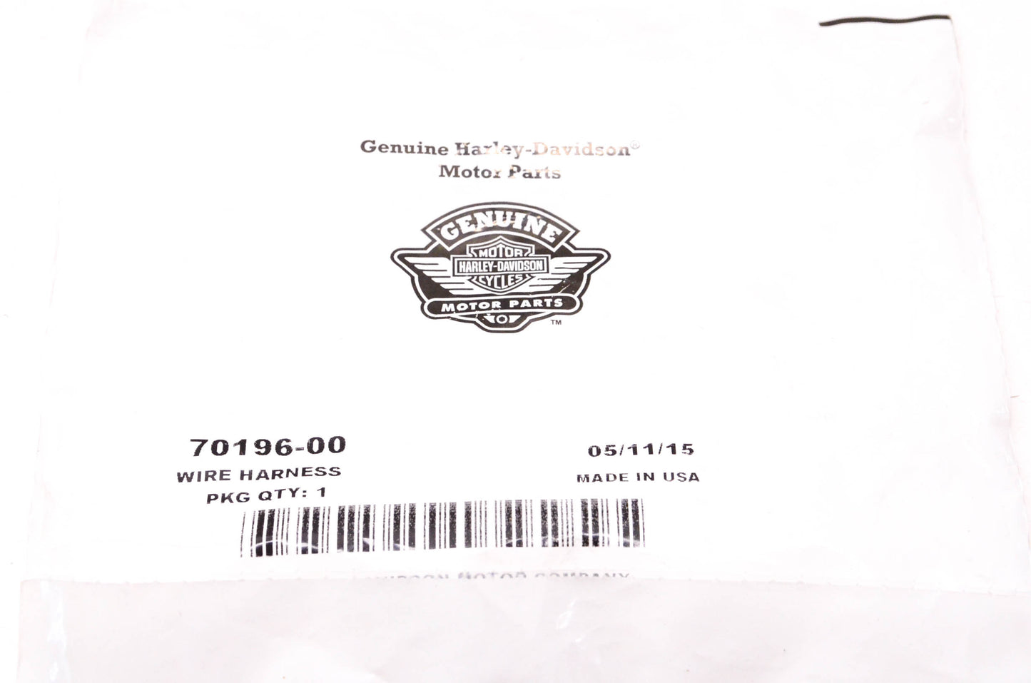 New OEM Harley-Davidson 70196-00 Wire Harness NOS
