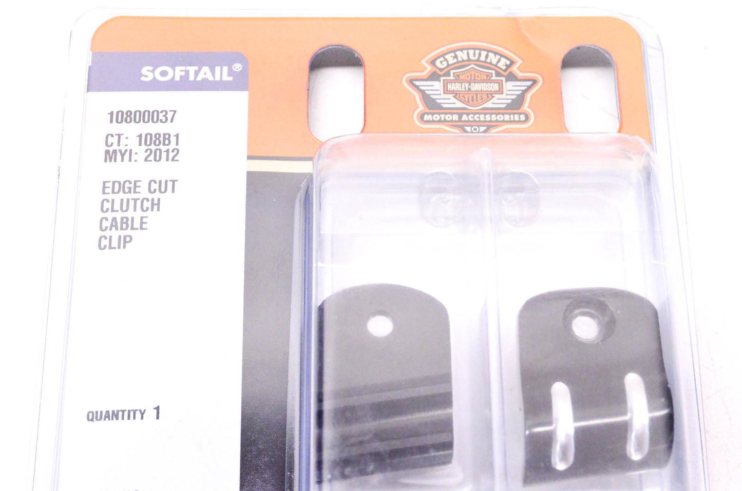 New OEM Harley-Davidson 10800037, 108B1 Edge Cut Clutch Cable Clip Kit NOS
