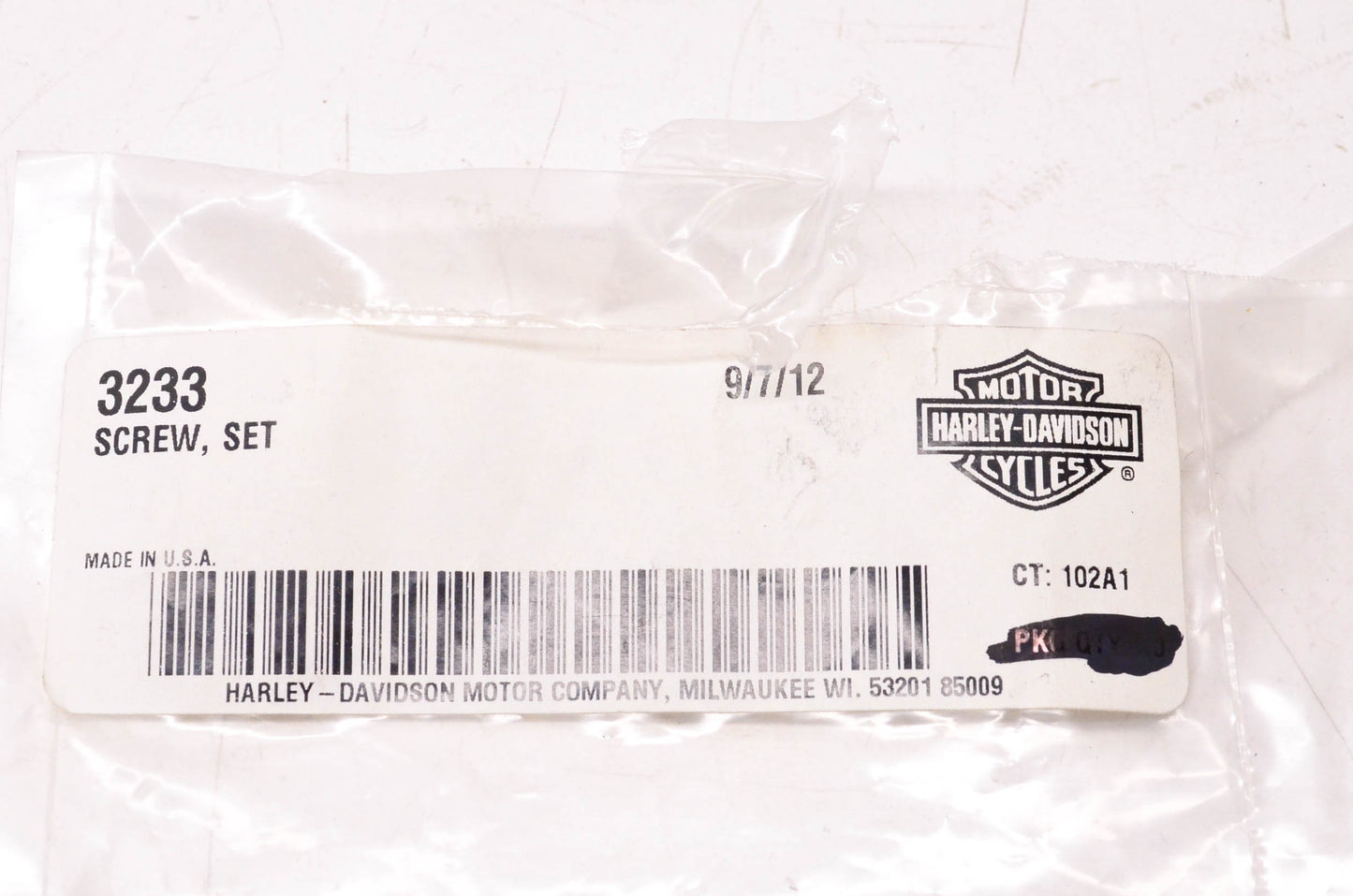 New OEM Harley-Davidson 3233 Set Screw NOS