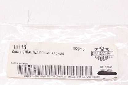New OEM Harley-Davidson 10115 Cable Strap W/ Locking Anchor NOS