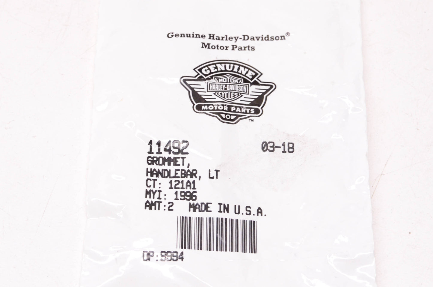 New OEM Harley-Davidson 11492 Left Handle Bar Grommet NOS