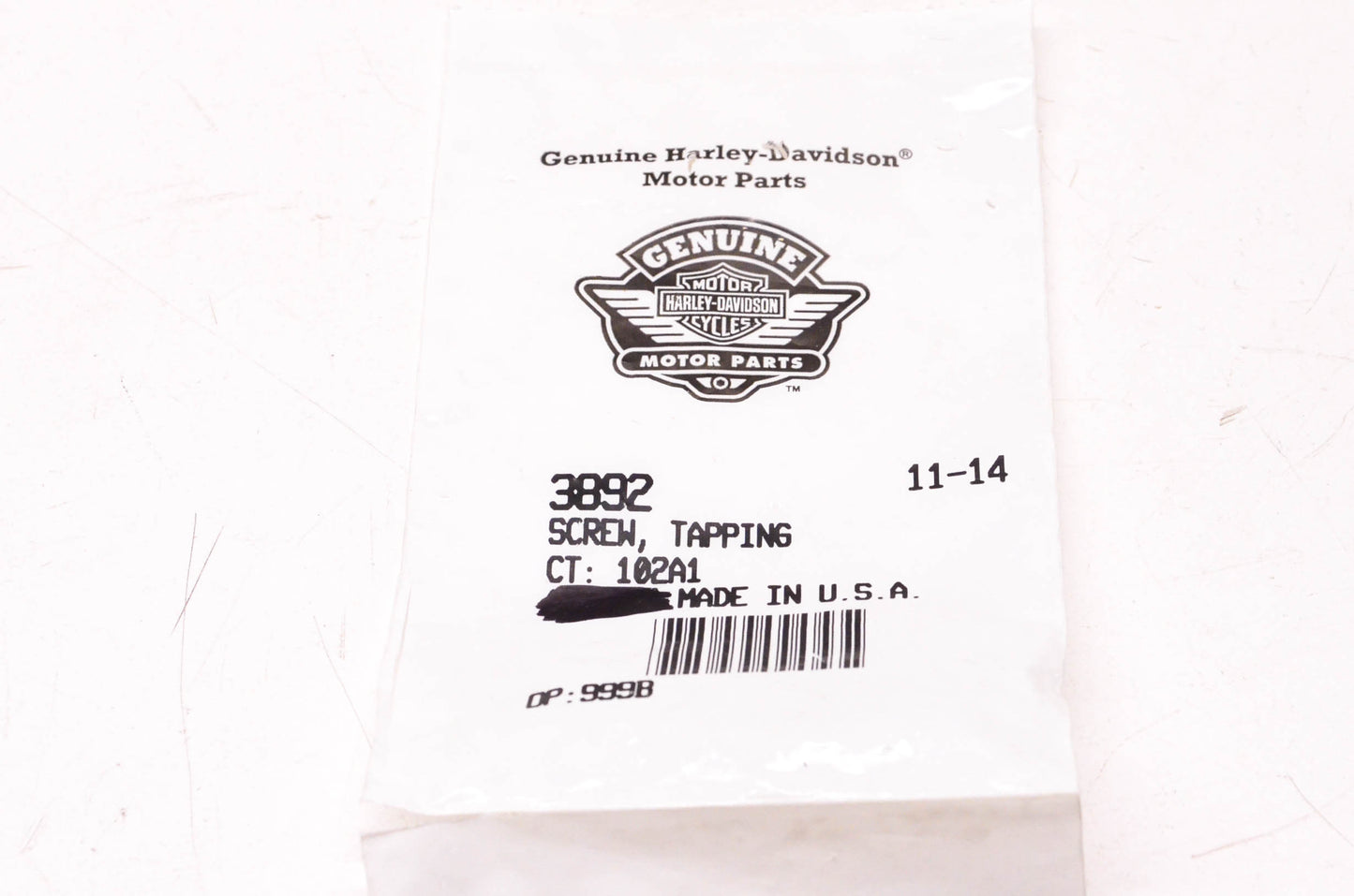 New OEM Harley-Davidson 3892 Tapping Screw NOS